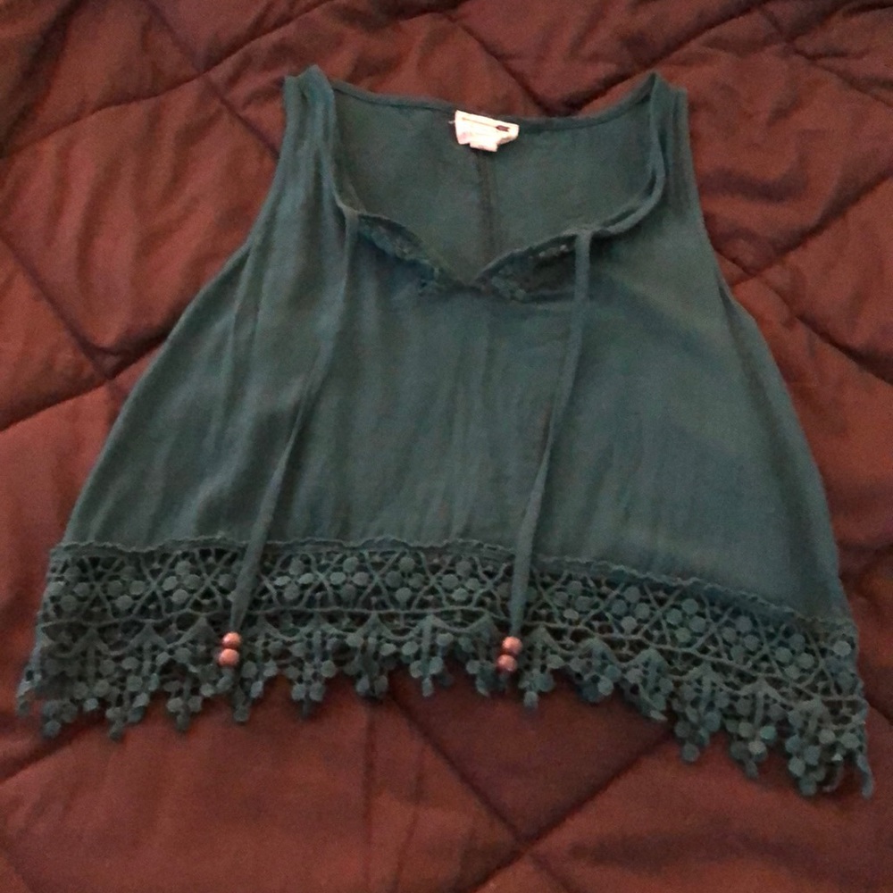 LA HEARTS green crop top